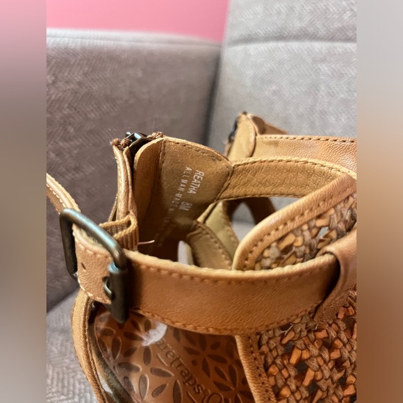 Baretraps Reatha Woven Open Mesh Heeled Peep Toe Zip Ankle Strap Sandals - Picture 3 of 13